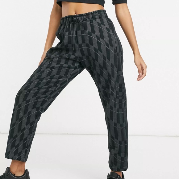 Nike Pants - Nike Black Straight Leg Checkered Joggers